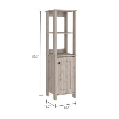 Light Gray Particle Board Bathroom Storage Cabinet for Renovations