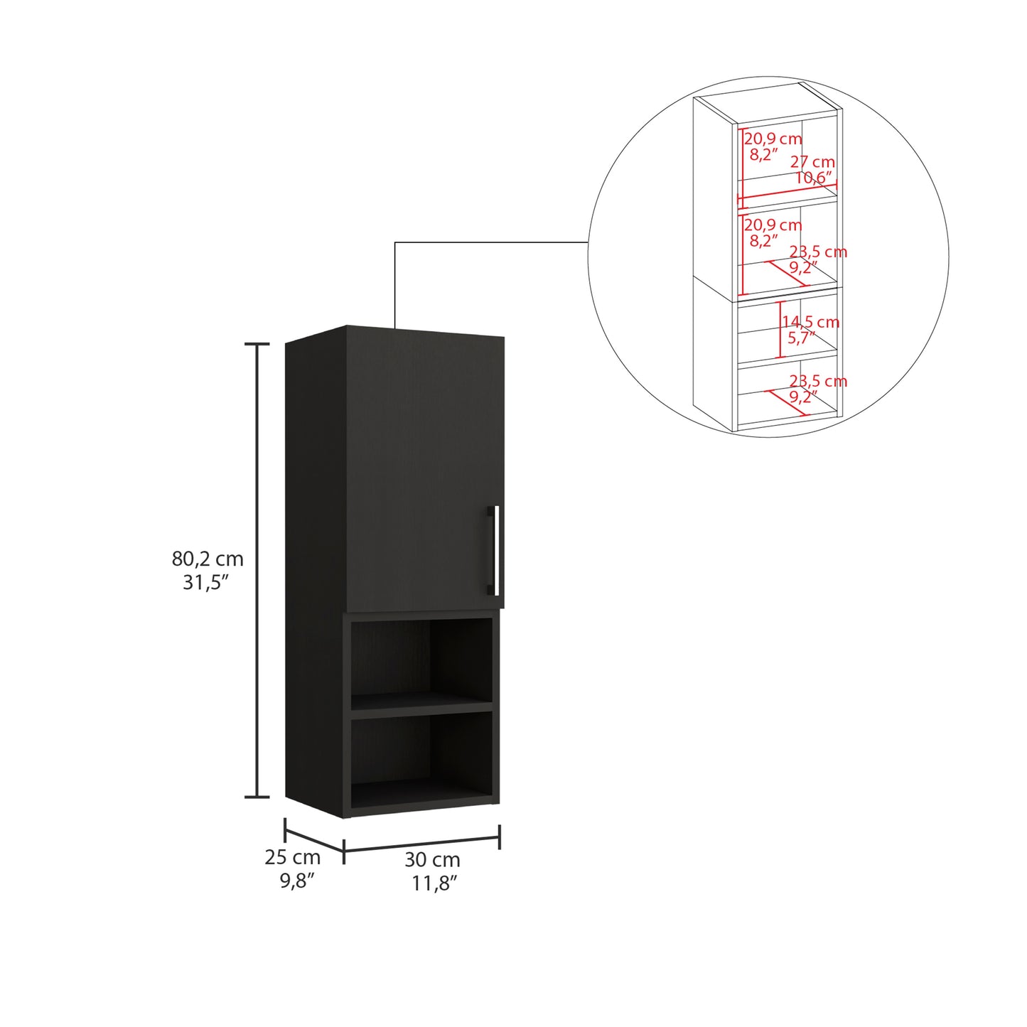 Black Medicine Cabinet - Storage & Organization for Bathroom