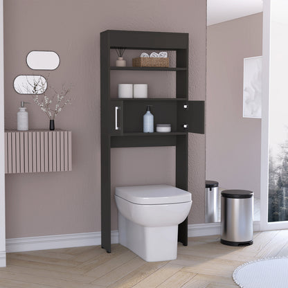Black Over The Toilet Storage Cabinet - 24.5" W