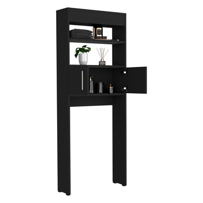 Black Over The Toilet Storage Cabinet - 24.5" W