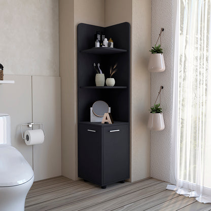 Freestanding Cabinet Kairatu, Bathroom, Black