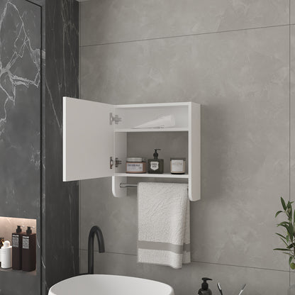 White Bathroom Storage Cabinet - Wall Mounted