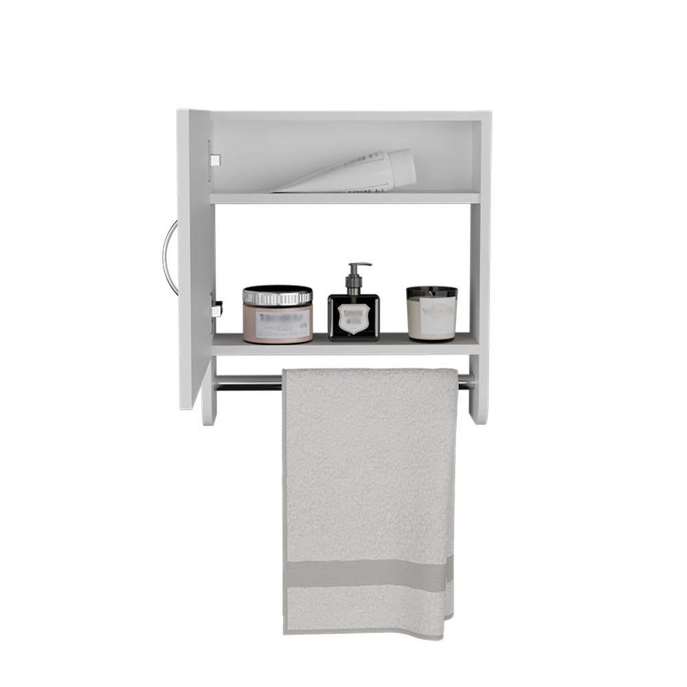 White Bathroom Storage Cabinet - Wall Mounted