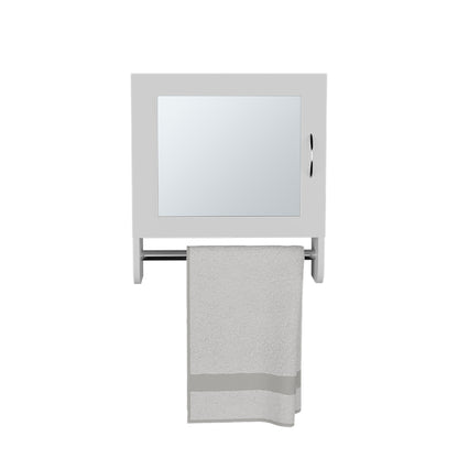 White Bathroom Storage Cabinet - Wall Mounted
