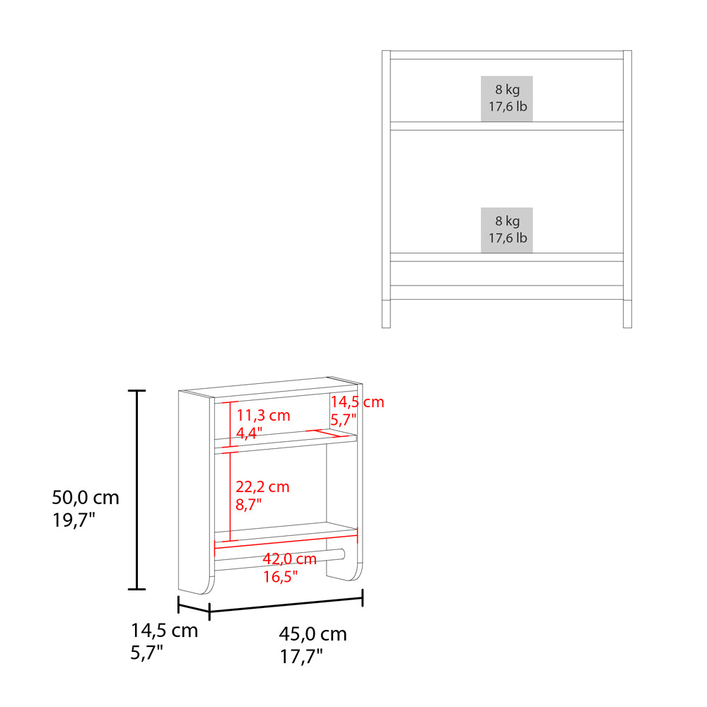 White Bathroom Storage Cabinet - Wall Mounted