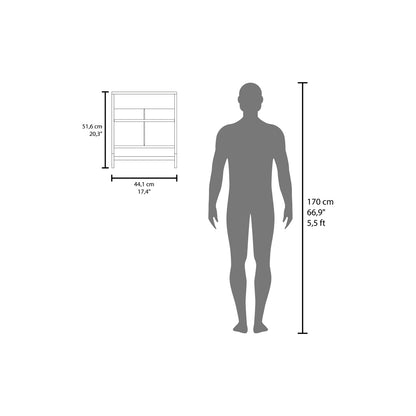 White Bathroom Storage Cabinet with Towel Rod
