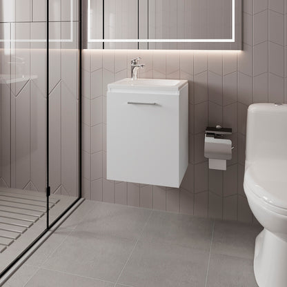 Summit Vanity Sink, White, Bathroom