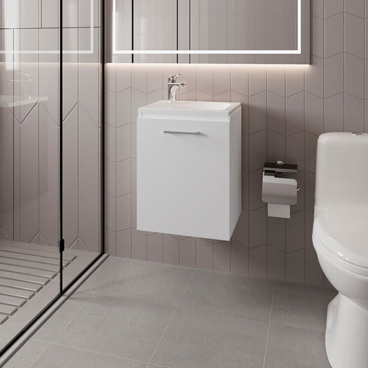 Summit Vanity Sink, White, Bathroom