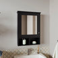 Medicine Cabinet 29" H, with 5 Shelves, 1 Door, and 1 Mirror, Black