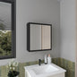 Medicine Cabinet 21.1" H, 1 Door, 4 Shelves, 1 Mirror, Black