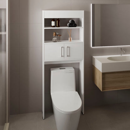 Over The Toilet Cabinet 63" H, Two Shelves, Double Door