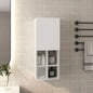 Wall Cabinet with Sink, 1 Door, 5 Shelves, White