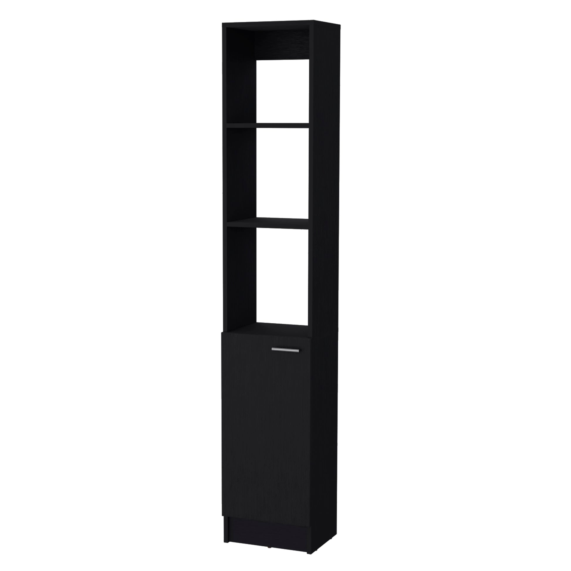 Black Bathroom Storage Cabinet with 5 Shelves