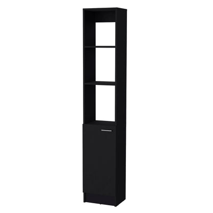 Black Bathroom Storage Cabinet with 5 Shelves