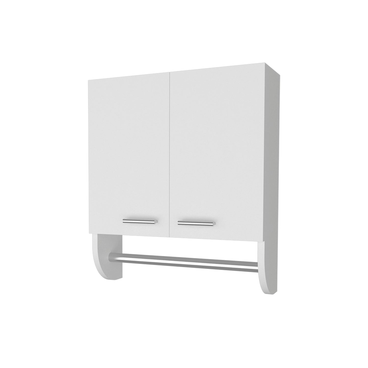 Small White Bathroom Medicine Cabinet with 2 Doors