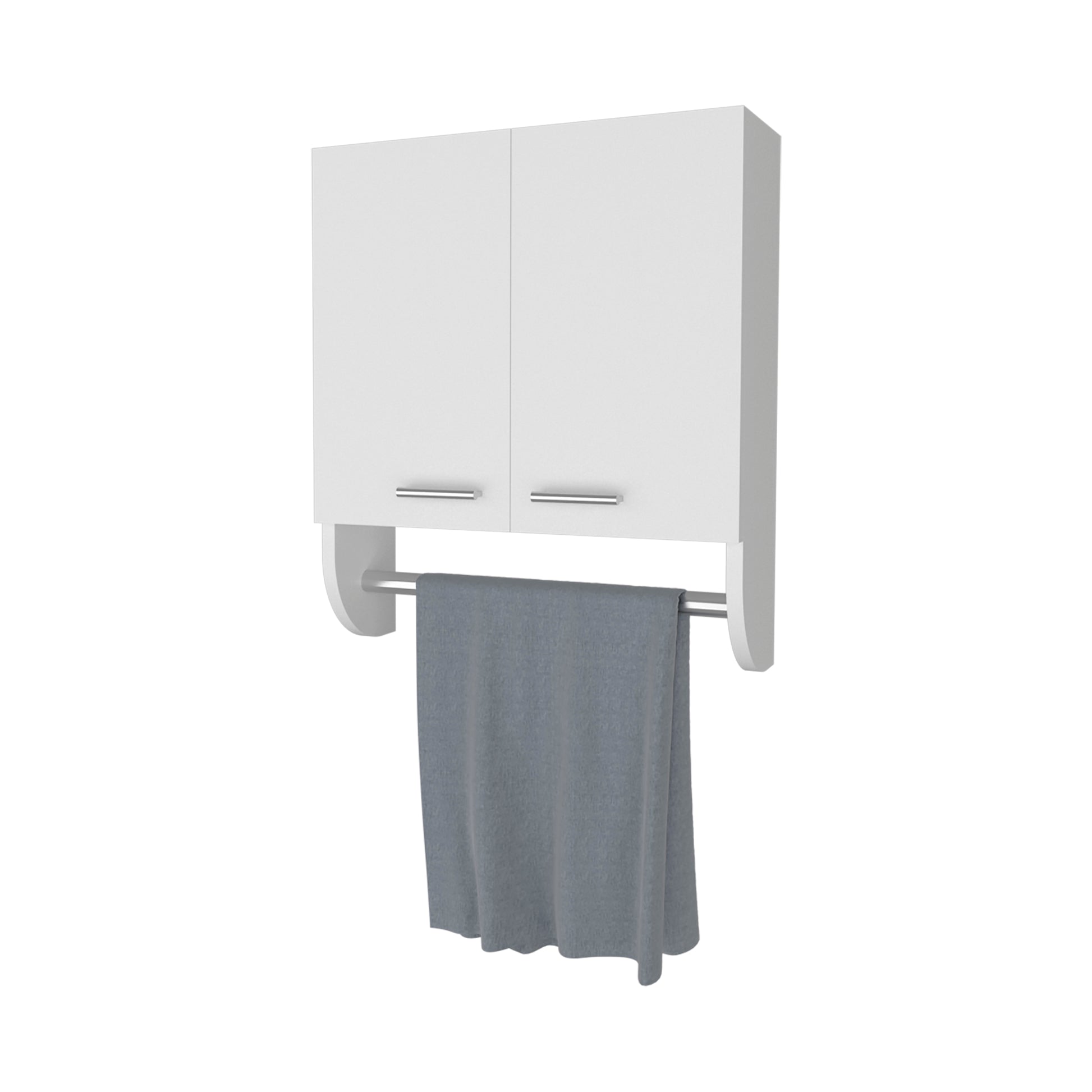 Small White Bathroom Medicine Cabinet with 2 Doors
