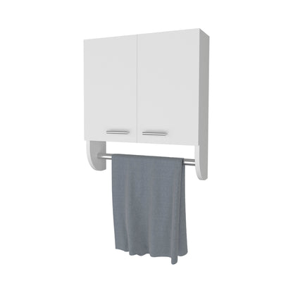 Small White Bathroom Medicine Cabinet with 2 Doors