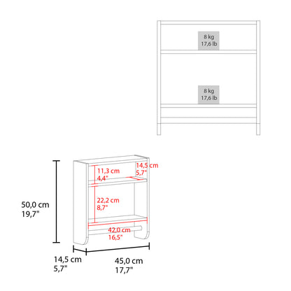 Wall Mounted White Medicine Cabinet with Mirror & Towel Bar for Bathroom