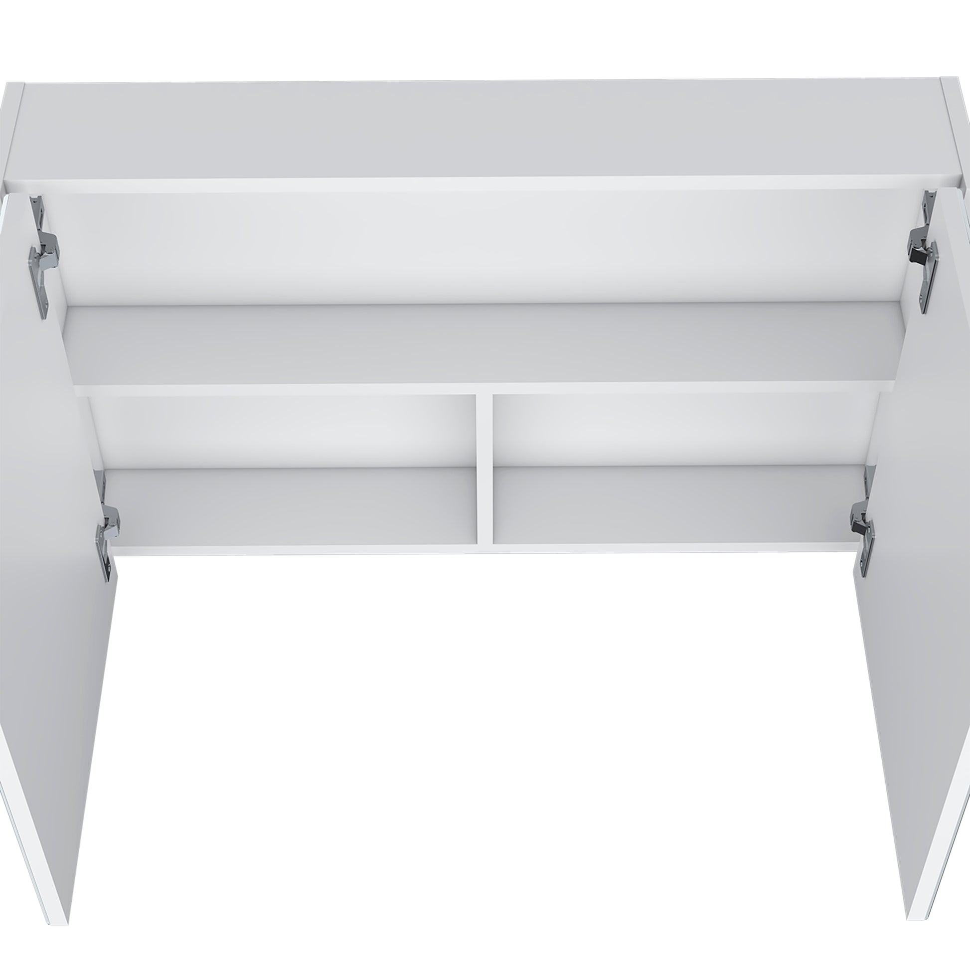 McNary Medicine Cabinet - White, 2 Doors, Wall Mounted