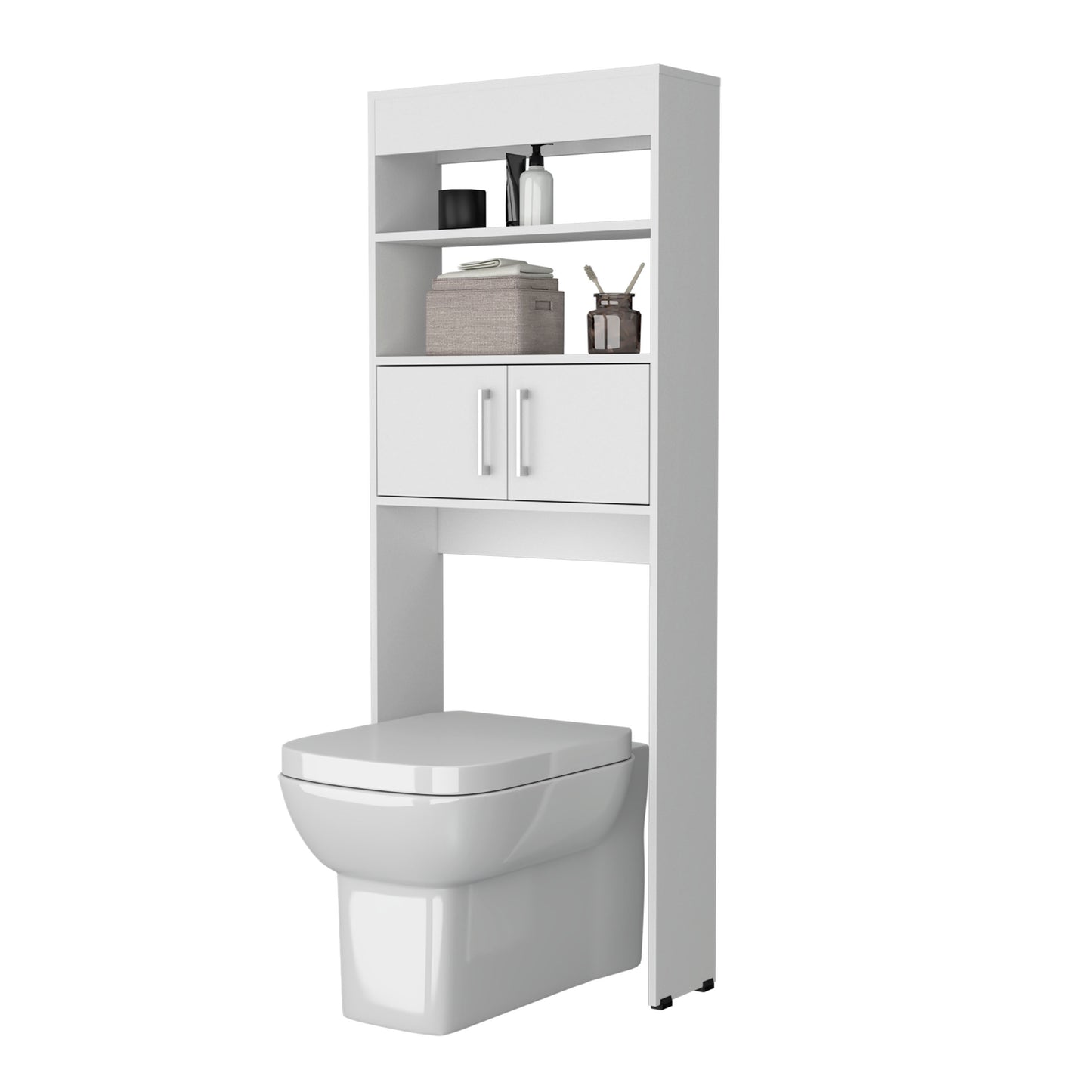 Over The Toilet Storage Cabinet White Bathroom Shelf