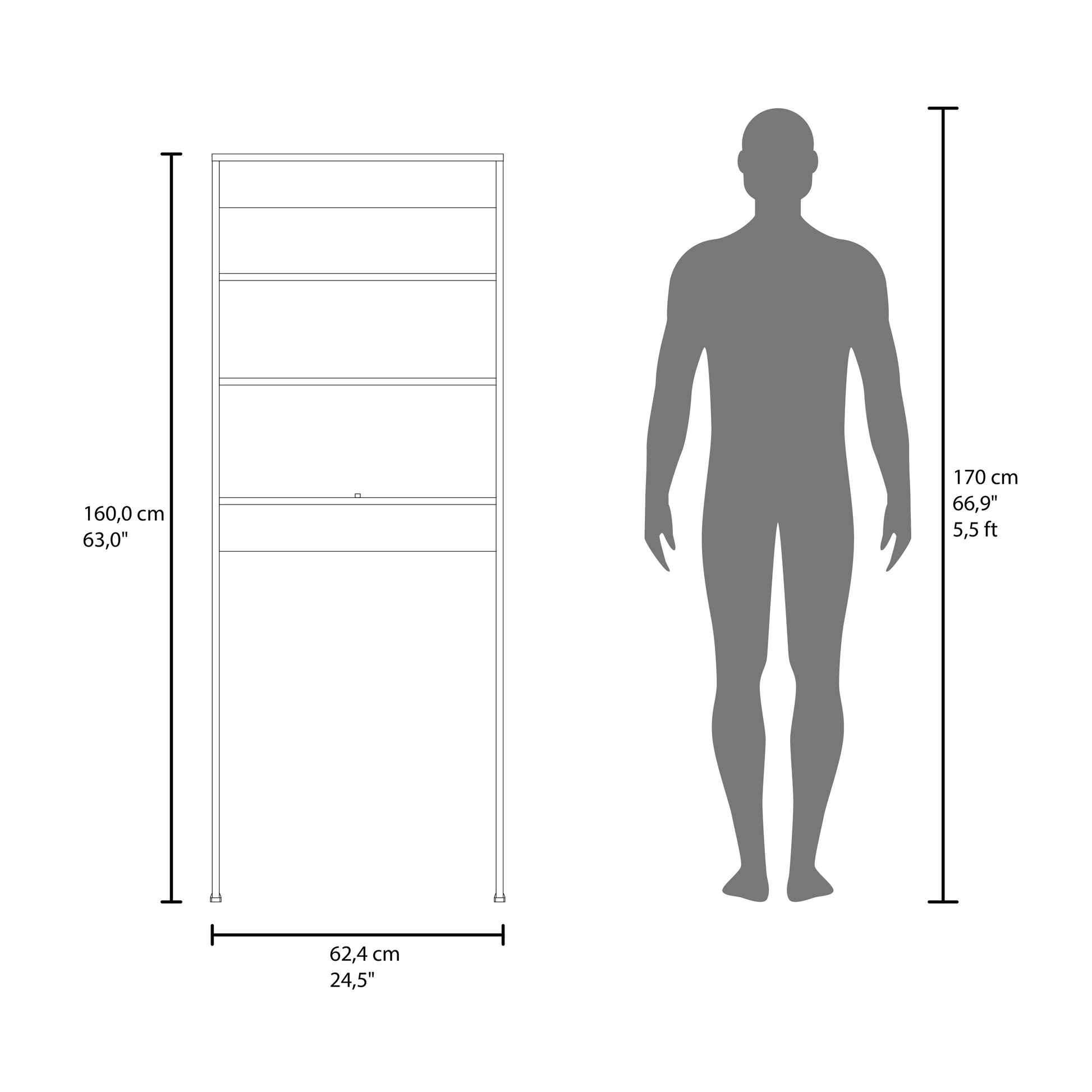 Over The Toilet Storage Cabinet White Bathroom Shelf