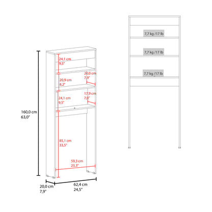 Over The Toilet Storage Cabinet White Bathroom Shelf