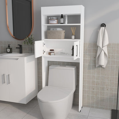 Over The Toilet Storage Cabinet White Bathroom Shelf