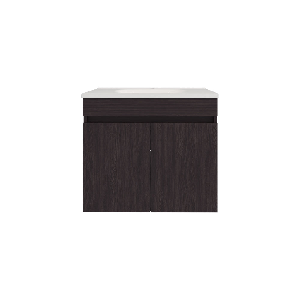 Wenge Bathroom Vanity with 2 Doors - 19.7" Storage