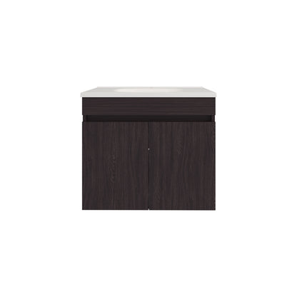 Wenge Bathroom Vanity with 2 Doors - 19.7" Storage