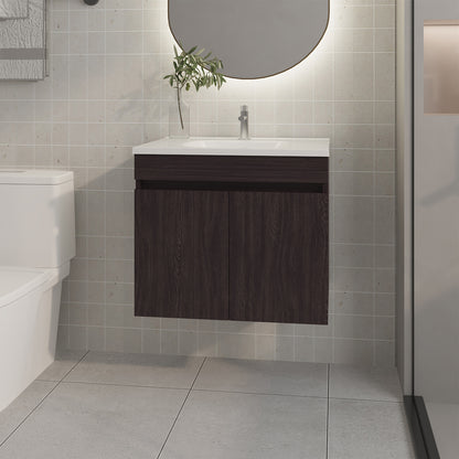 FM FURNITURE Rainbow City Vanity with 2 Doors, Wengue