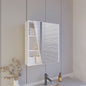 FM FURNITURE Pinedale Medicine Cabinet with Mirrored Door and Open Storage, White
