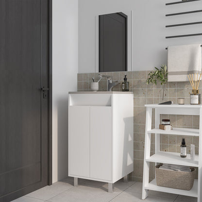 Saratoga Bathroom Cabinet with  2 Doors, White