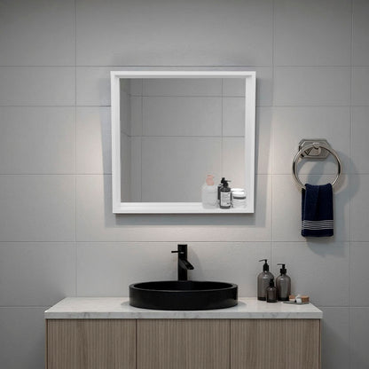 Porta Wall Mounted Bathroom Mirror Cabinet with Storage, White