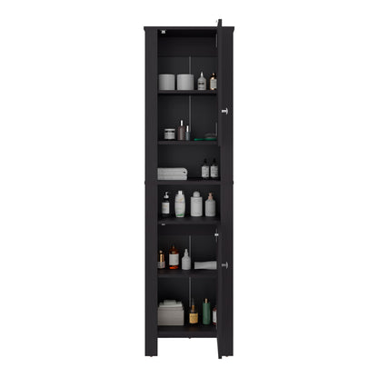 Wenge Bathroom Storage Cabinet - Tall Organizer with Melamine Filler