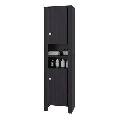 Wenge Bathroom Storage Cabinet - Tall Organizer with Melamine Filler