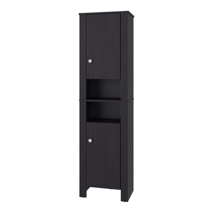 Wenge Bathroom Storage Cabinet - Tall Organizer with Melamine Filler