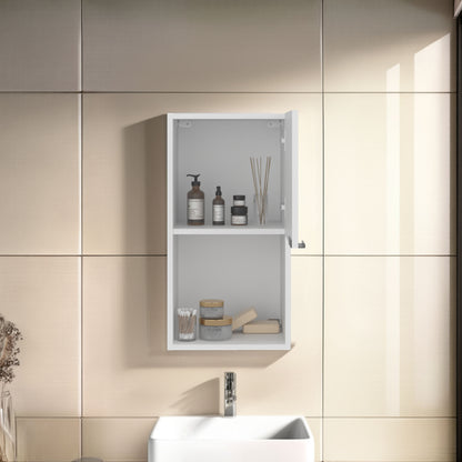 White Wall Mounted Bathroom Storage Cabinet