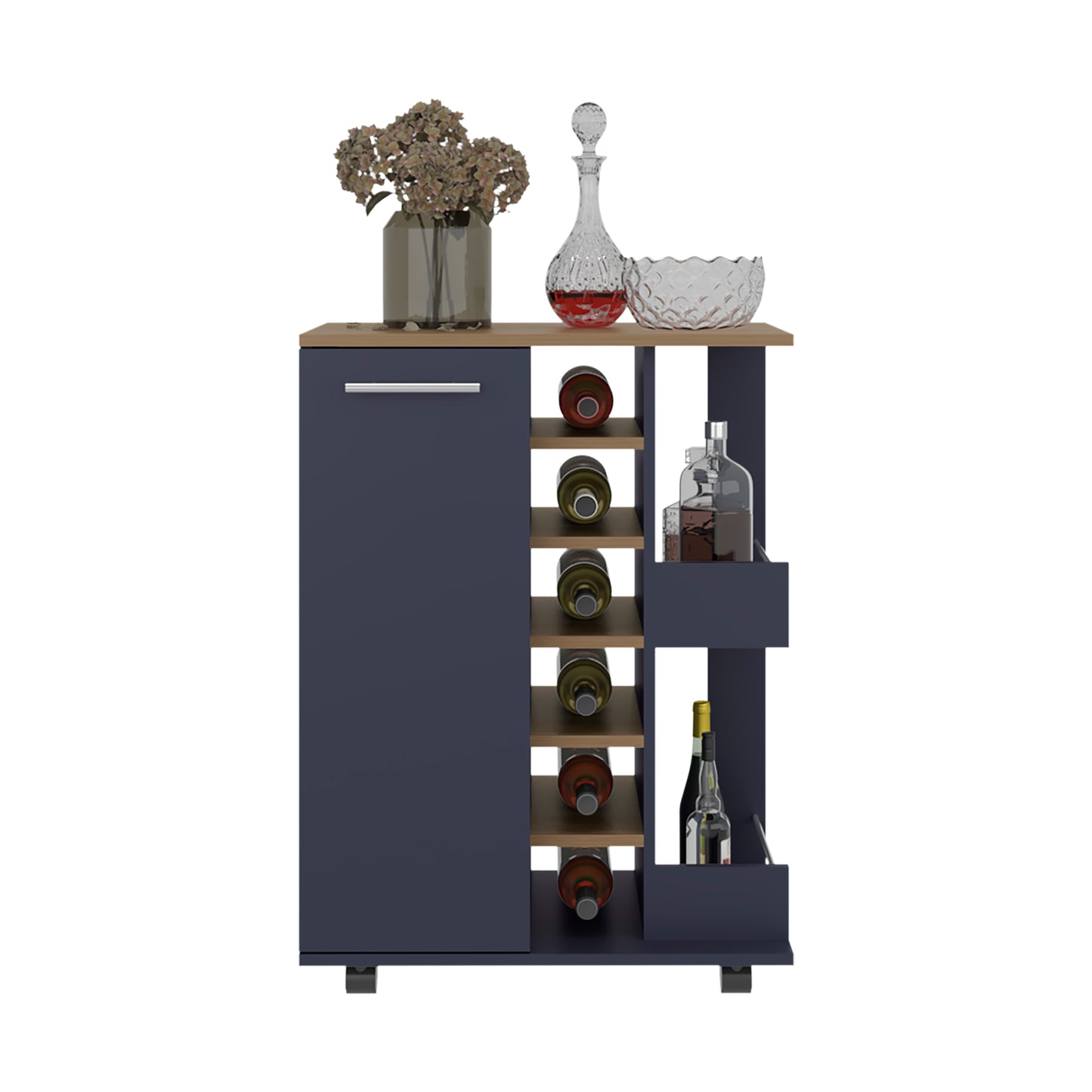 Multicolor Wine Rack with Shelves - Kitchen Storage