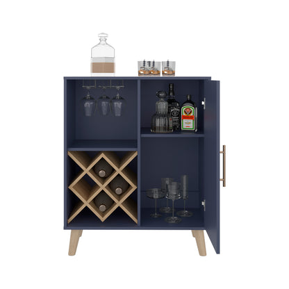 Multicolor Particle Board Wine Rack for Kitchen Storage and Display
