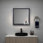 FM FURNITURE Porta Wall Mounted Bathroom Mirror Cabinet with Storage, Wenge