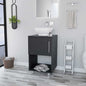 Malibu Single Bathroom Vanity, Single Door Cabinet, One Open Shelf