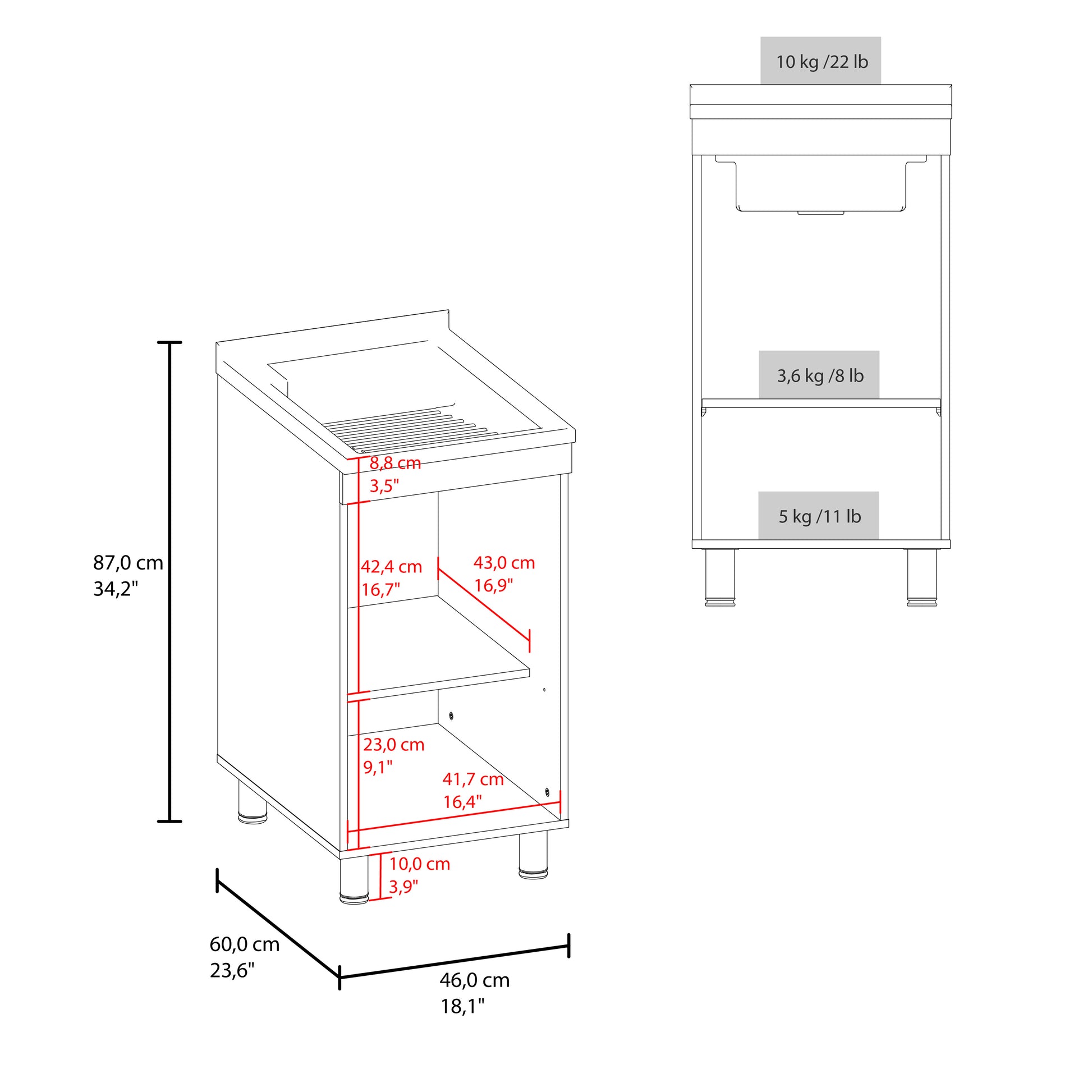 White Compact Utility Sink Cabinet - Laundry Room Storage for Dining Room