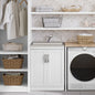 Kyle - 28" Laundry Cabinet with Faucet and Stainless Steel Sink - White