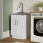 Modern Wide Shaker All-In-One 20-inch Laundry Utility Sink and Cabinet