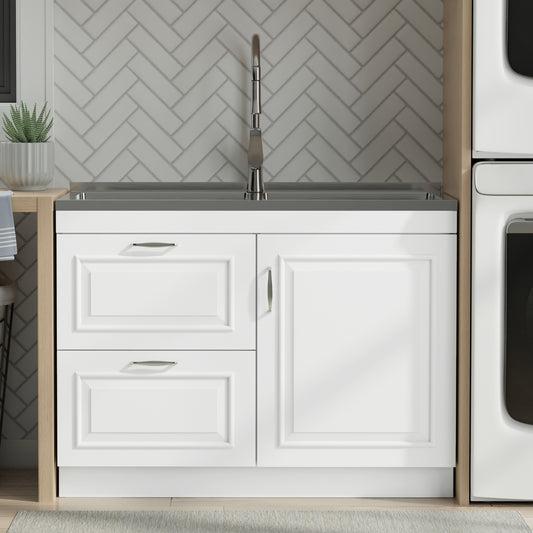 Darwin All-In-One 46-inch Laundry Utility Sink and Cabinet