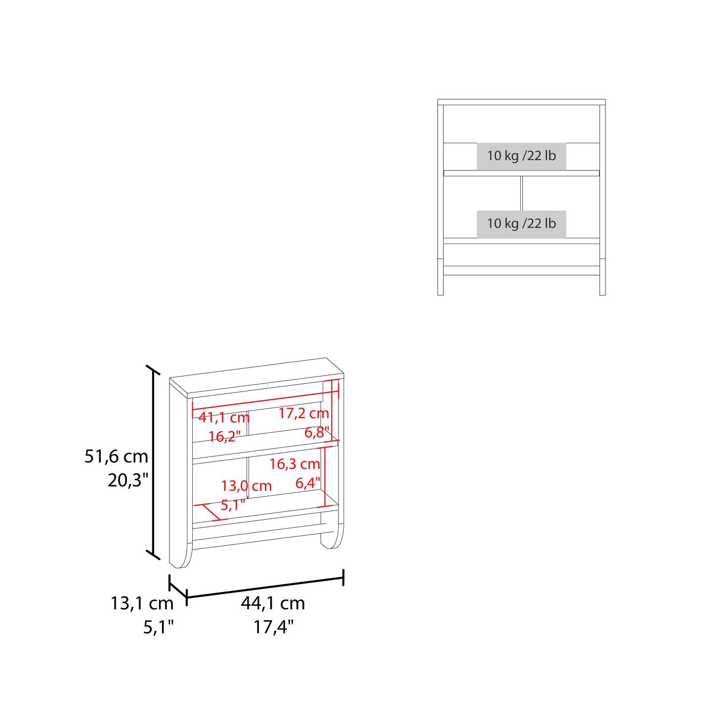 White Bathroom Medicine Cabinet - Wall Mounted Storage