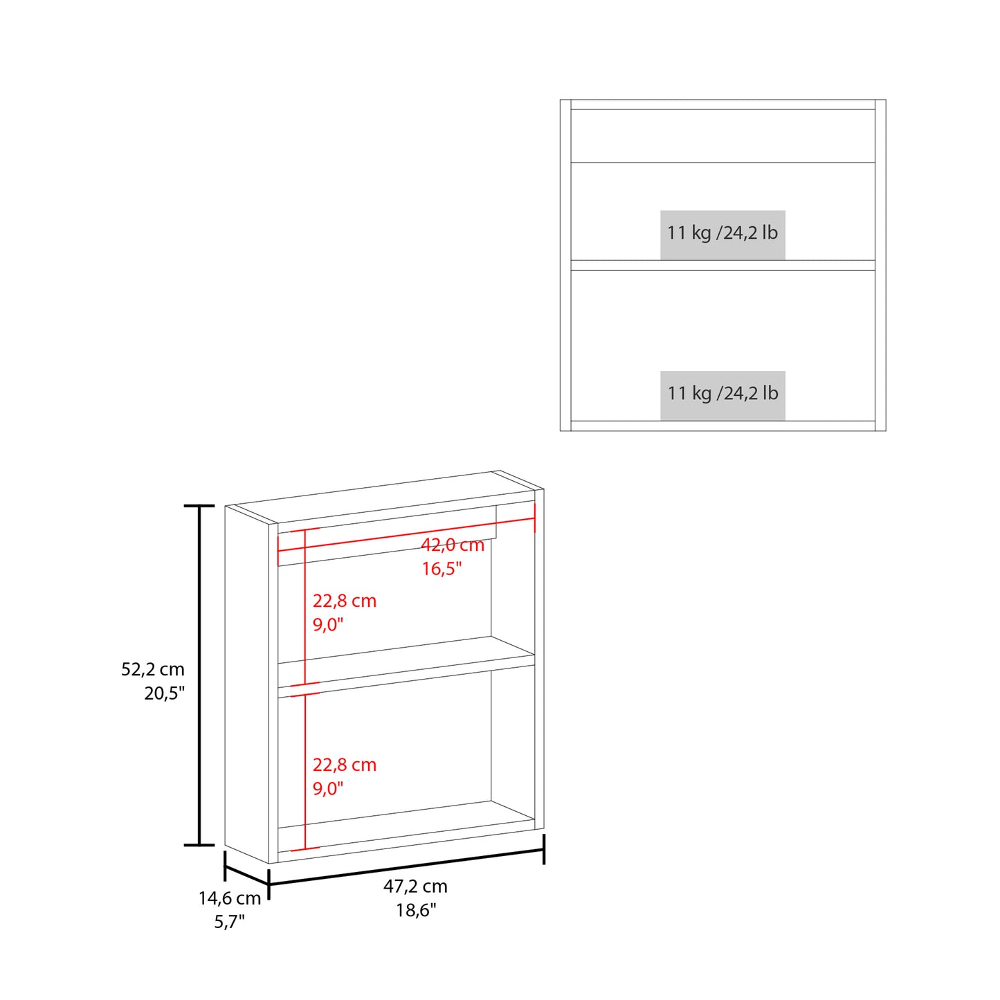 Modern Black Bathroom Cabinet with Mirror and Dual Shelves
