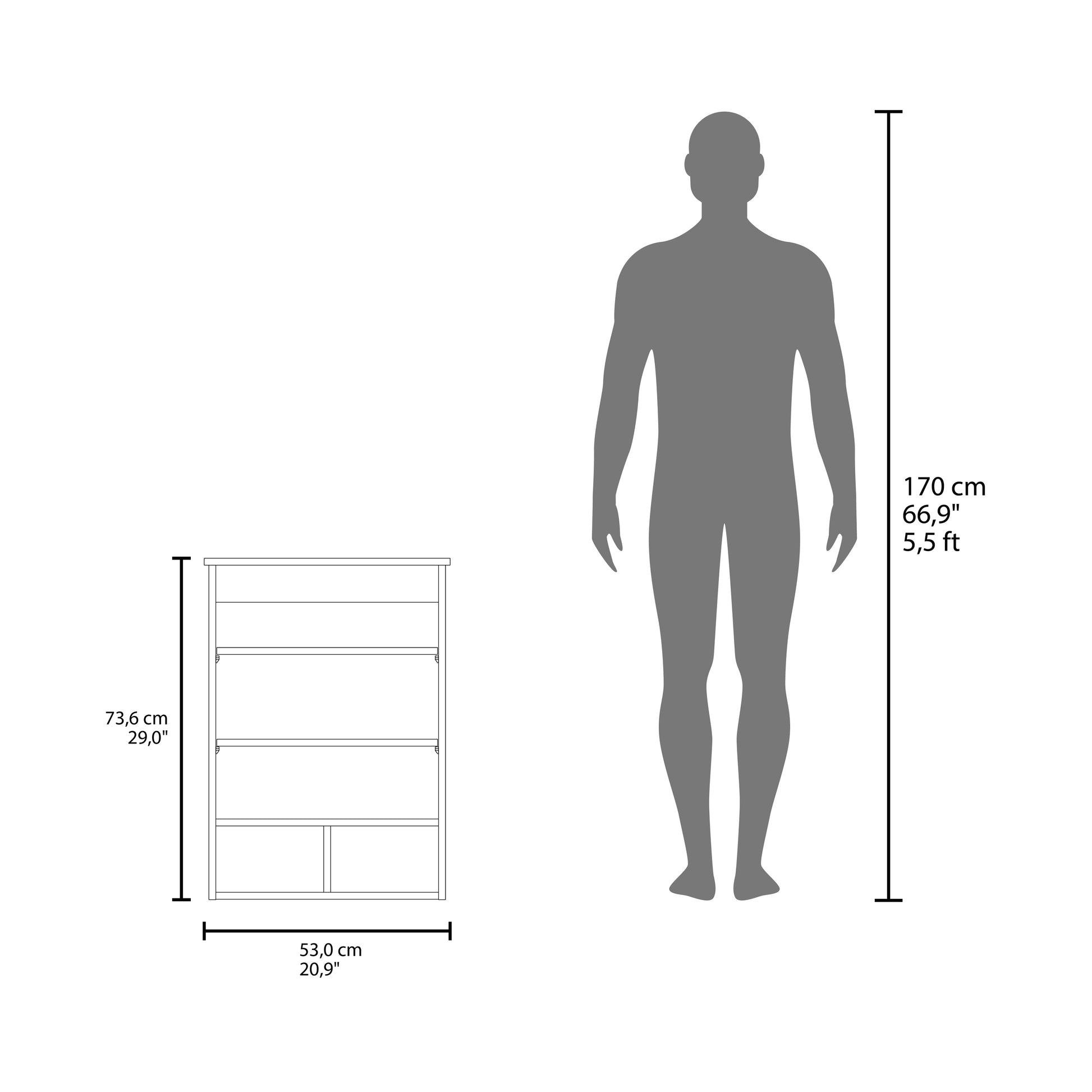 Vina Medicine Cabinet - Black, Wall Mounted Storage