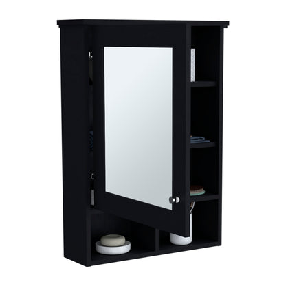 Vina Medicine Cabinet - Black, Wall Mounted Storage