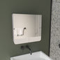 Luv Mirror Medicine Cabinet with Interior Shelves, Modern Bathroom Storage Solution And Organizer, White